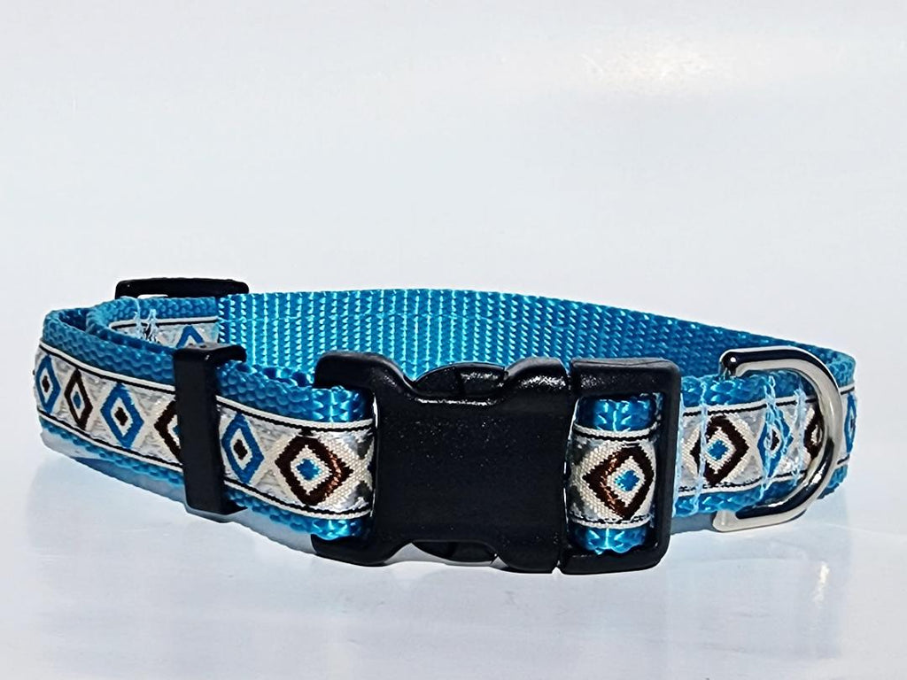 3/4" Blue Southwest Dog Collar, Leash, Martingale, Harness image 6