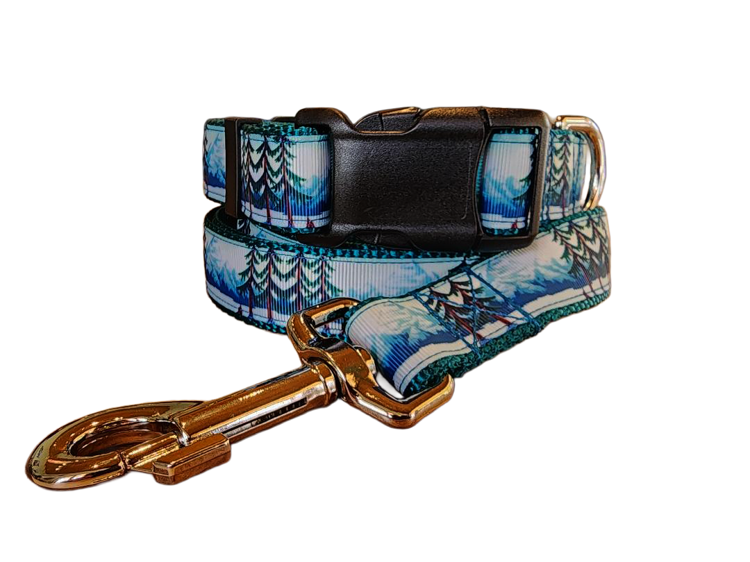 1" Mountain Tree Dog Collar, Leash, Martingale, or Harness image 0