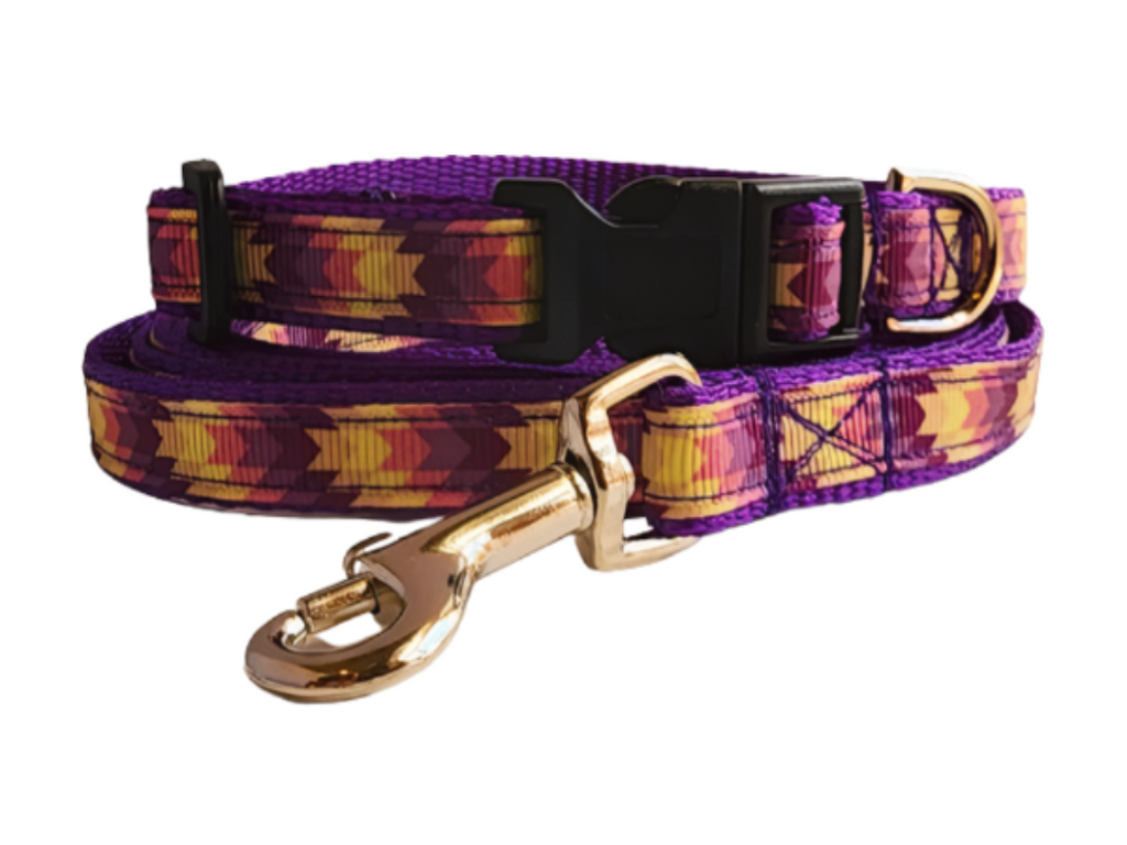 1/2" Purple Southwest Dog Collar, Leash, or Harness image 0