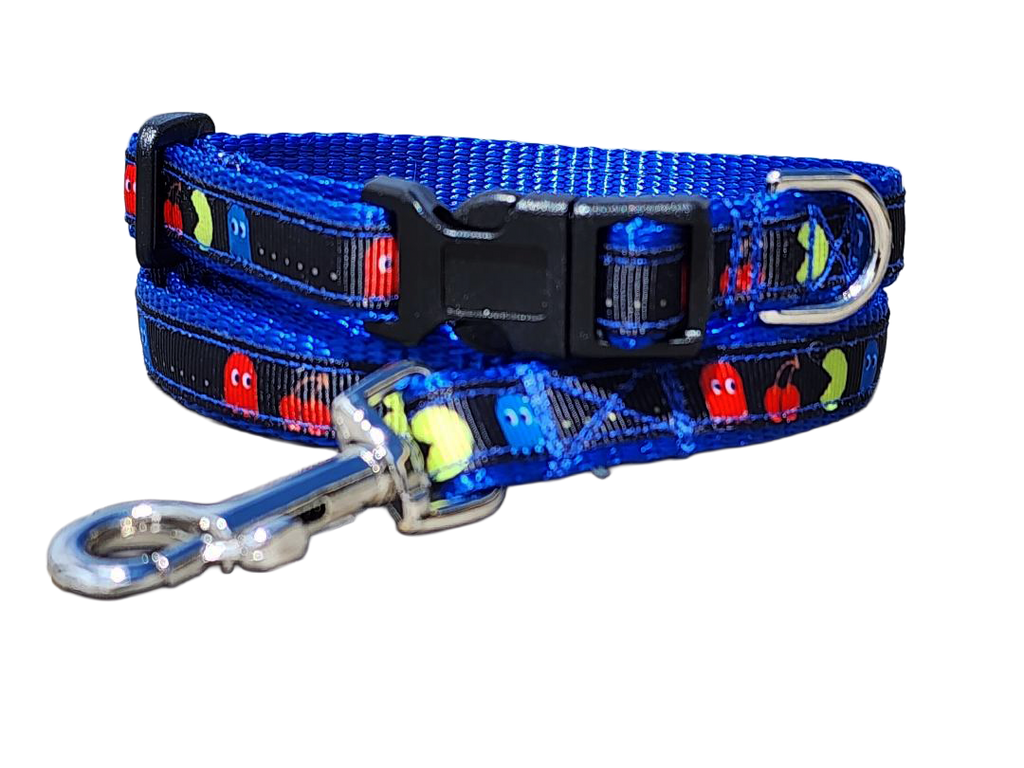 1/2" Pac-man Dog Collar or Leash image 0