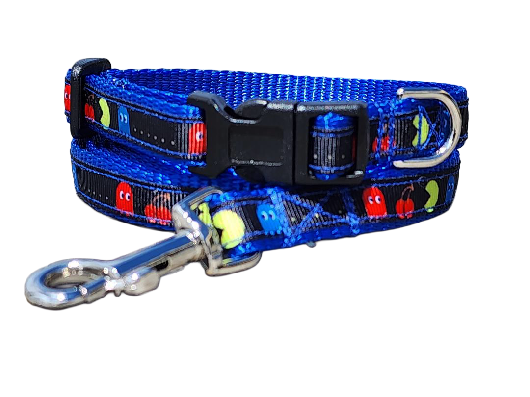 1/2" Pac-man Dog Collar or Leash image 0