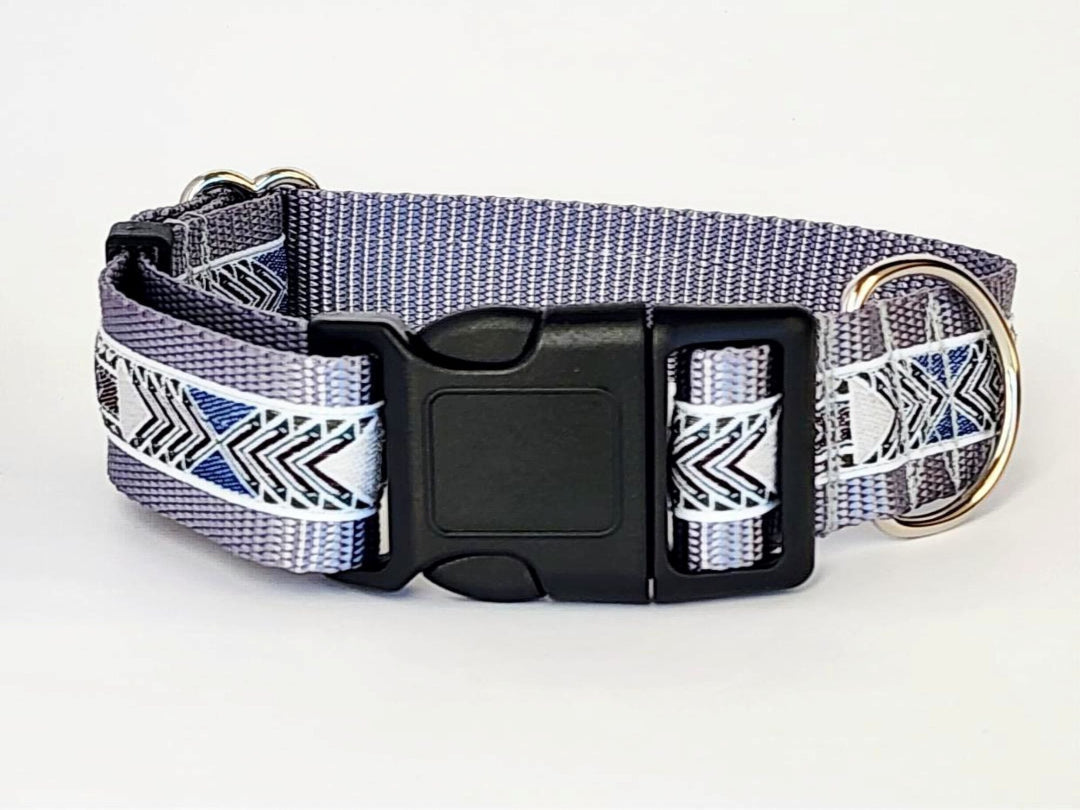 1.5" Gray Southwest Dog Collar, Martingale, or Leash image 0
