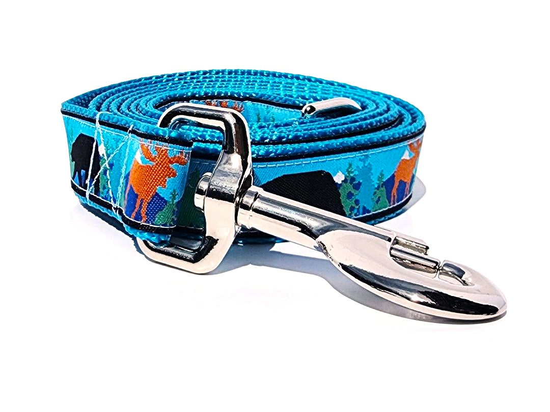 1" Bear and Moose Dog Collar, Martingale, or Leash image 2