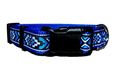 1" Bright Blue Southwest Dog Collar or Leash