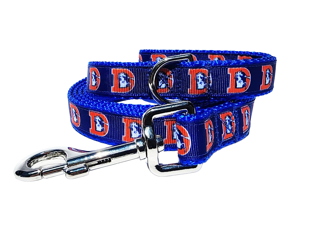3/4" Retro Broncos Dog Collar or Leash