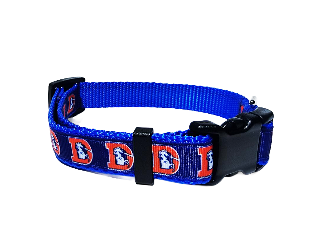 3/4" Retro Broncos Dog Collar or Leash