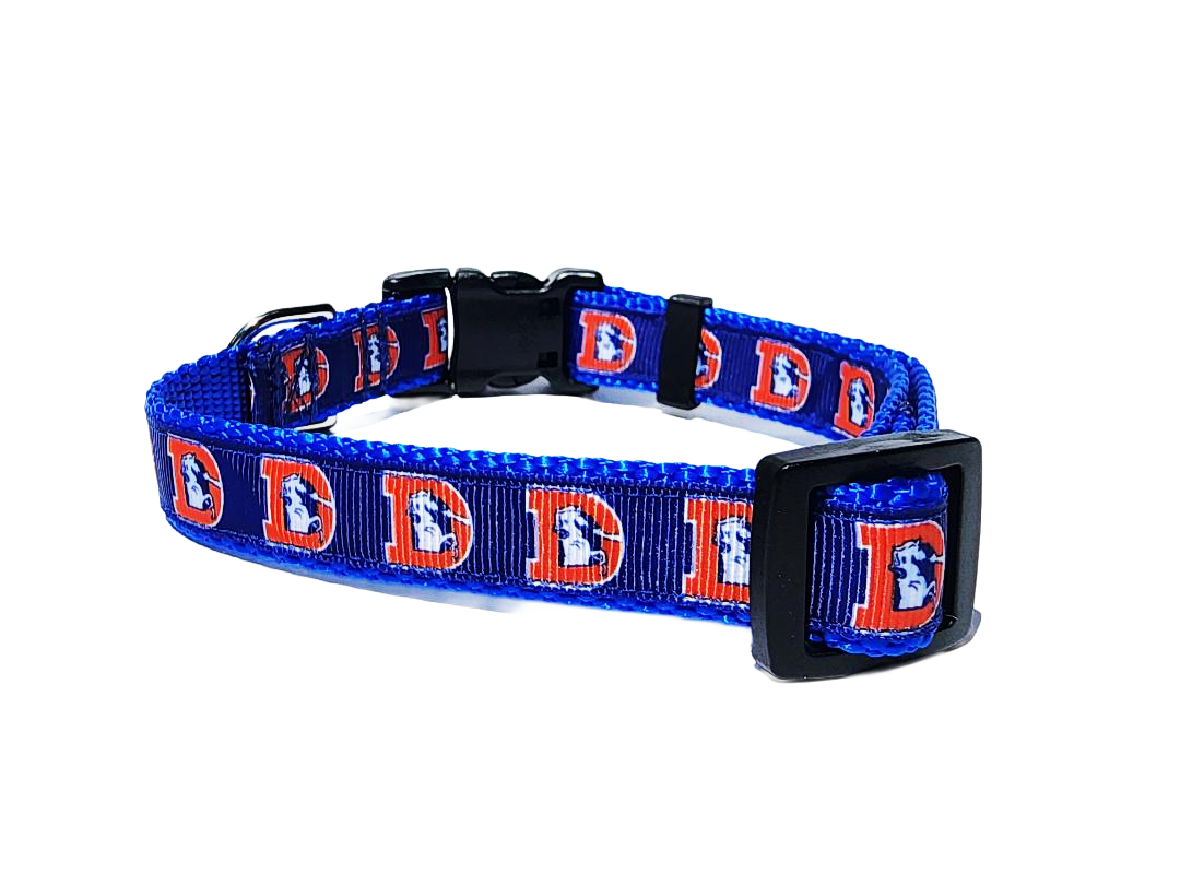1" Retro Broncos Dog Collar or Leash