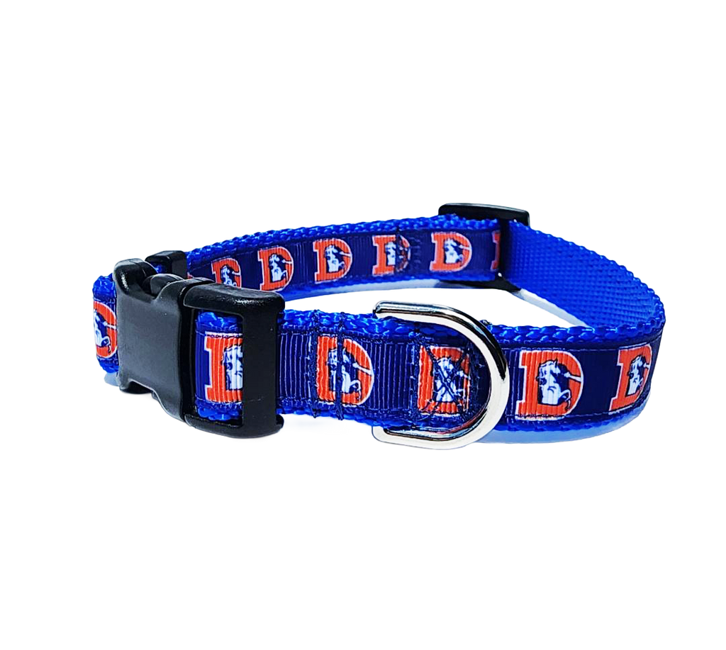 3/4" Retro Broncos Dog Collar or Leash