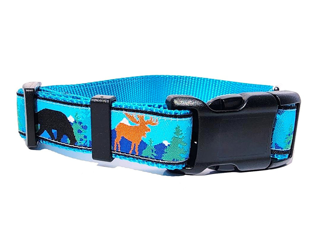 1" Bear and Moose Dog Collar, Martingale, or Leash image 0