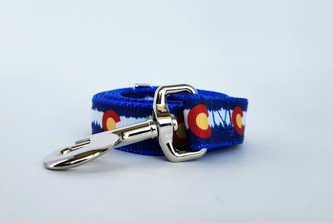 1" Blue Colorado Dog Collar or Leash image 2