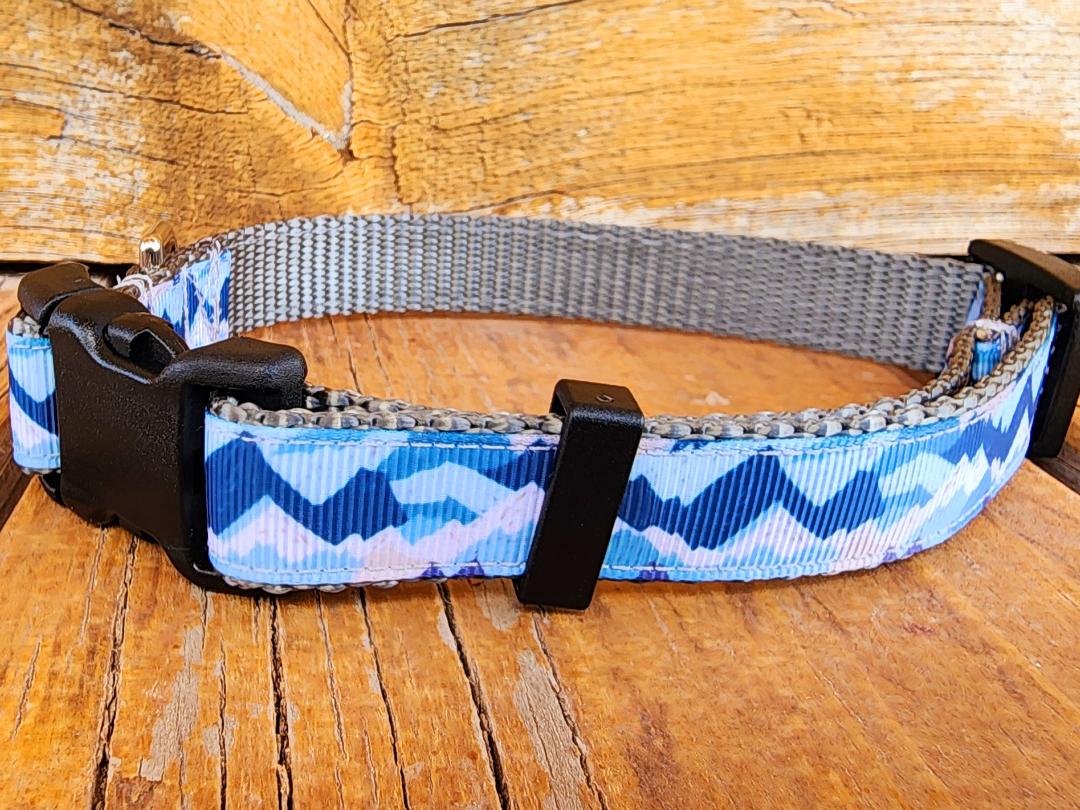 3/4" Mountain Abstract Dog Collar, Leash, or Martingale image 1