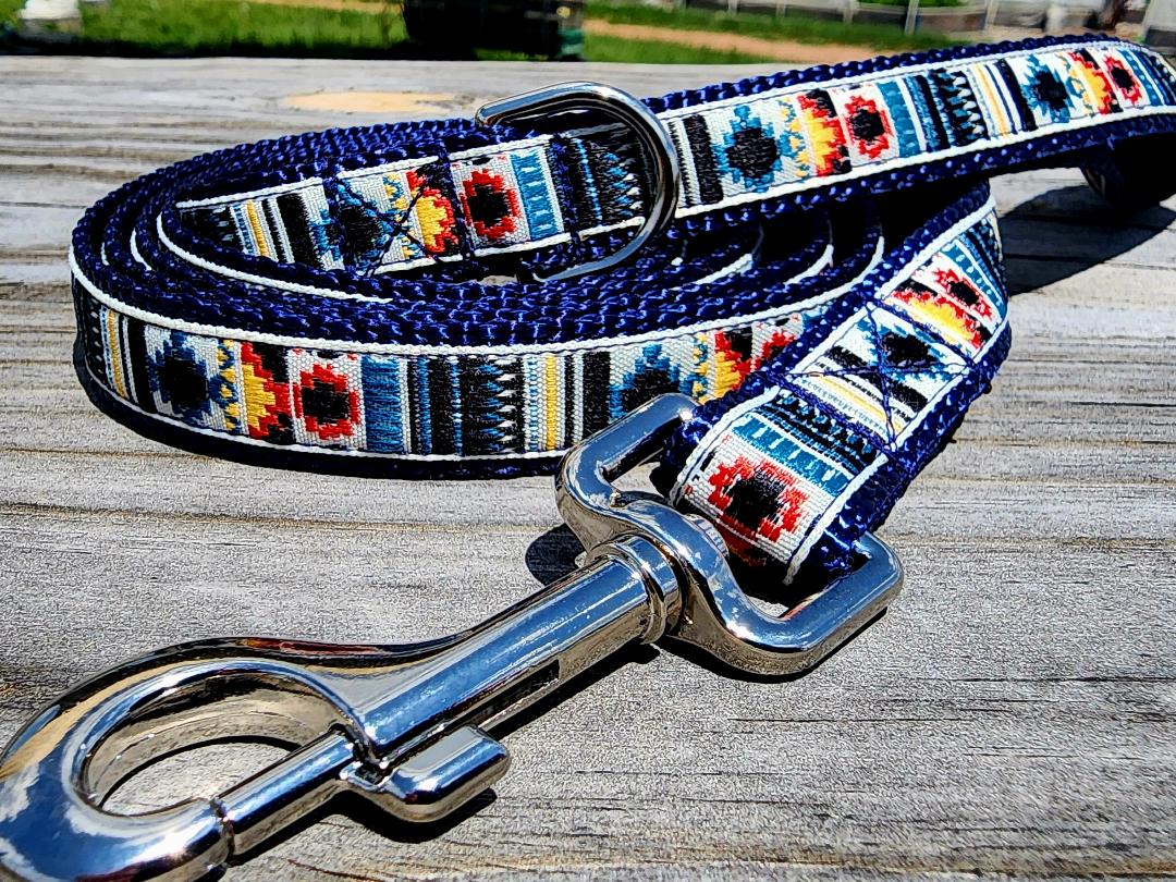 3/4" Southwest Dog Collar, Leash, or Martingale image 1