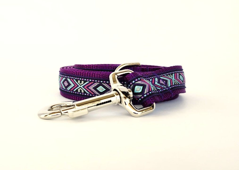 1" Purple Southwest Dog Collar or Leash image 4