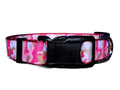1" Pink Camo Dog Collar or Leash