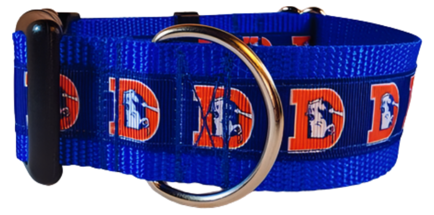 1.5" Retro Broncos Dog Collar, Martingale, or Leash image 2
