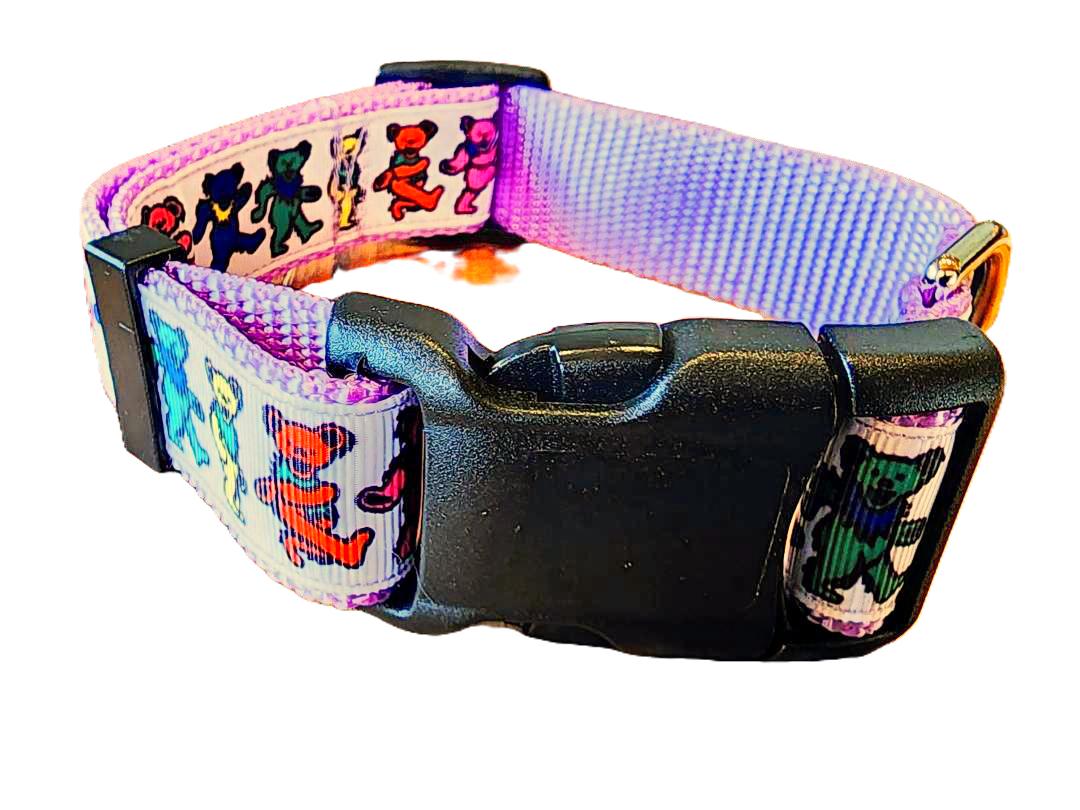 1" Purple Dancing Bears Dog Collar or Leash image 2