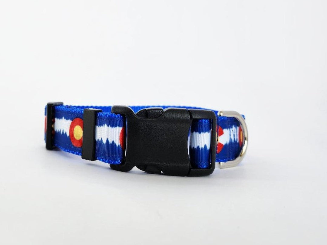 1" Blue Colorado Dog Collar or Leash 