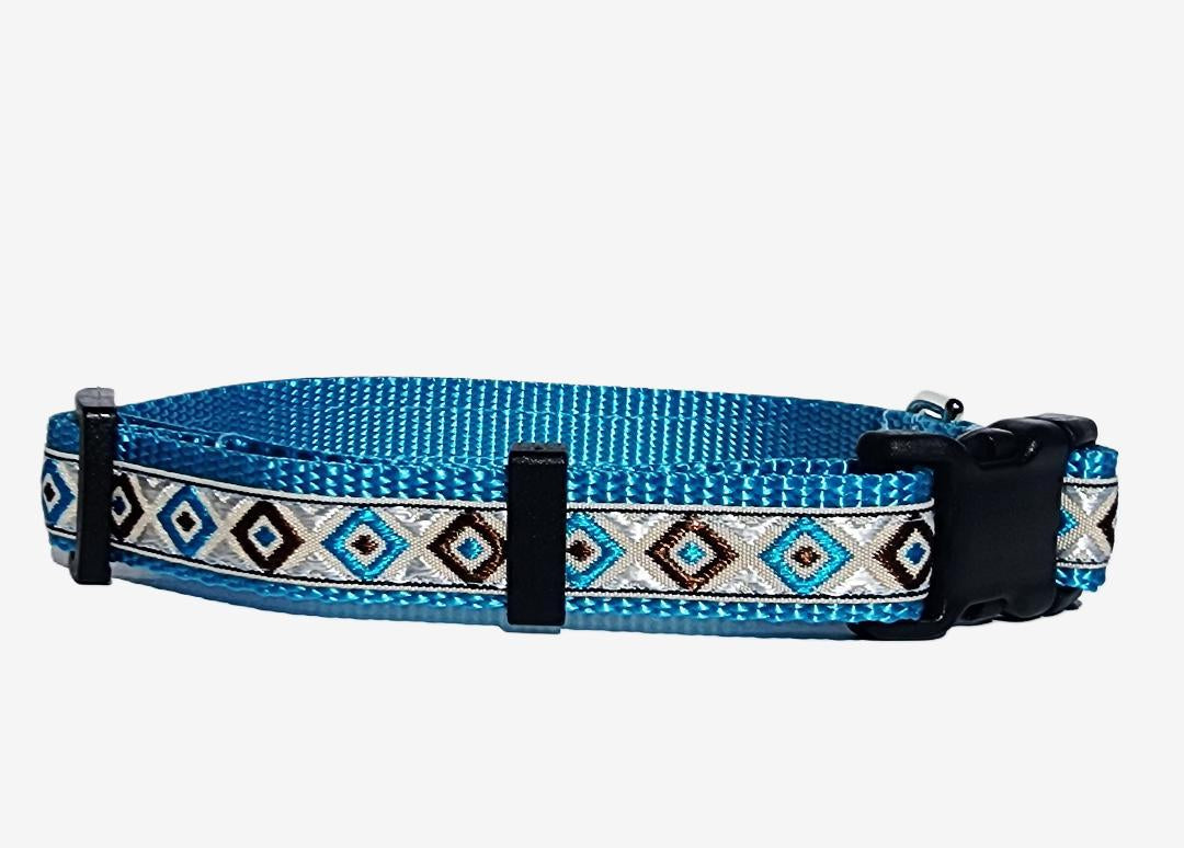 3/4" Blue Southwest Dog Collar, Leash, Martingale, Harness image 5