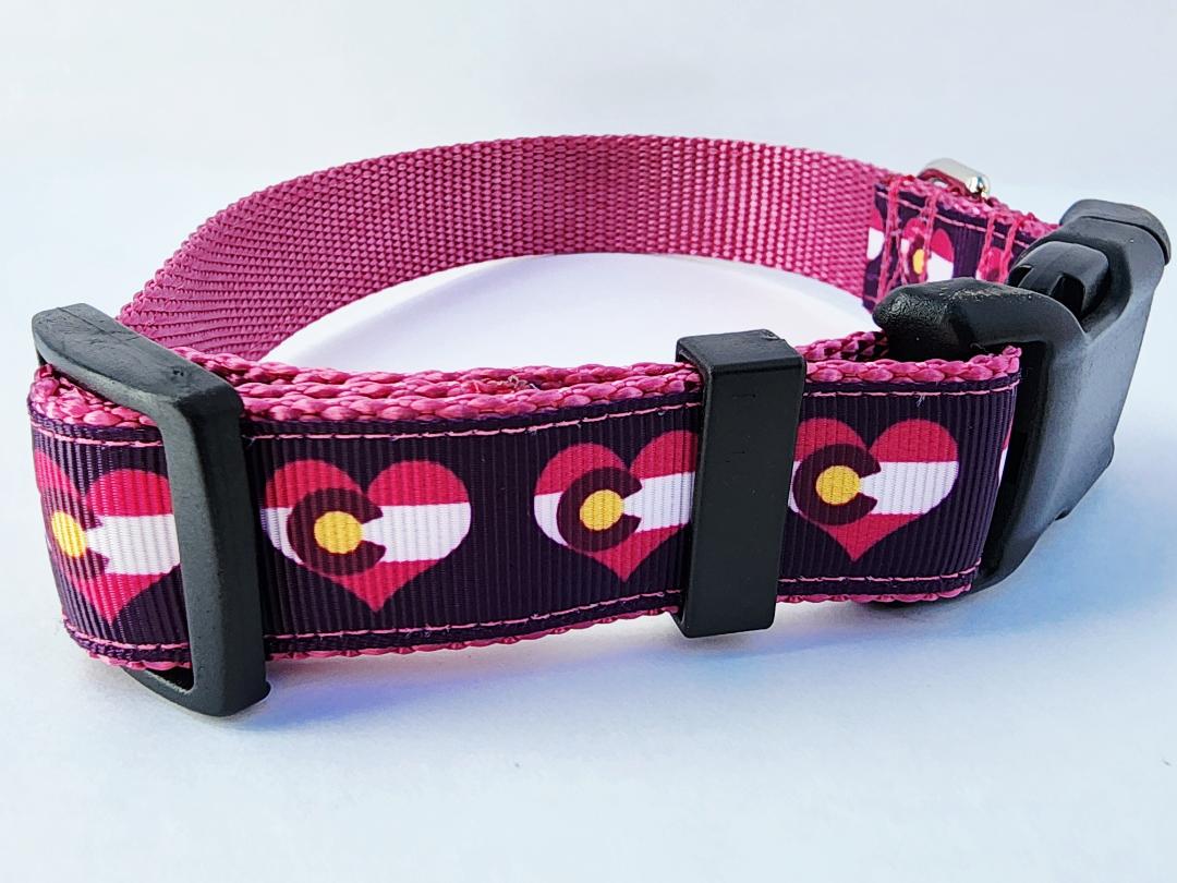1" Pink Colorado Dog Collar or Leash image 3