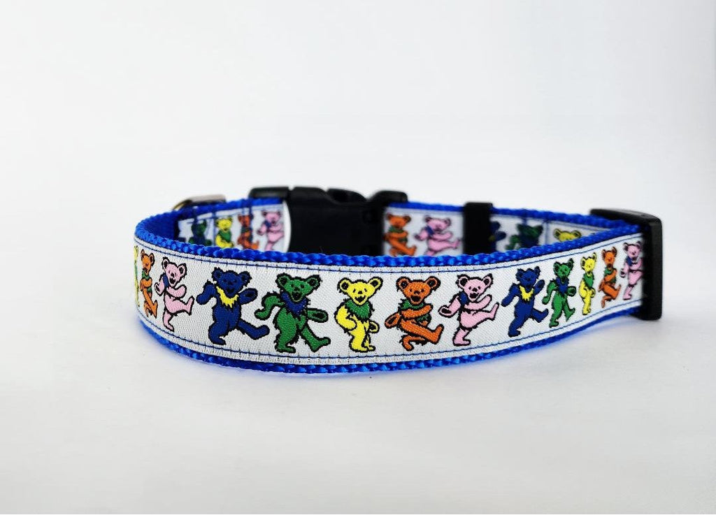 1" Blue Dancing Bears Dog Collar, Leash, or Harness image 3