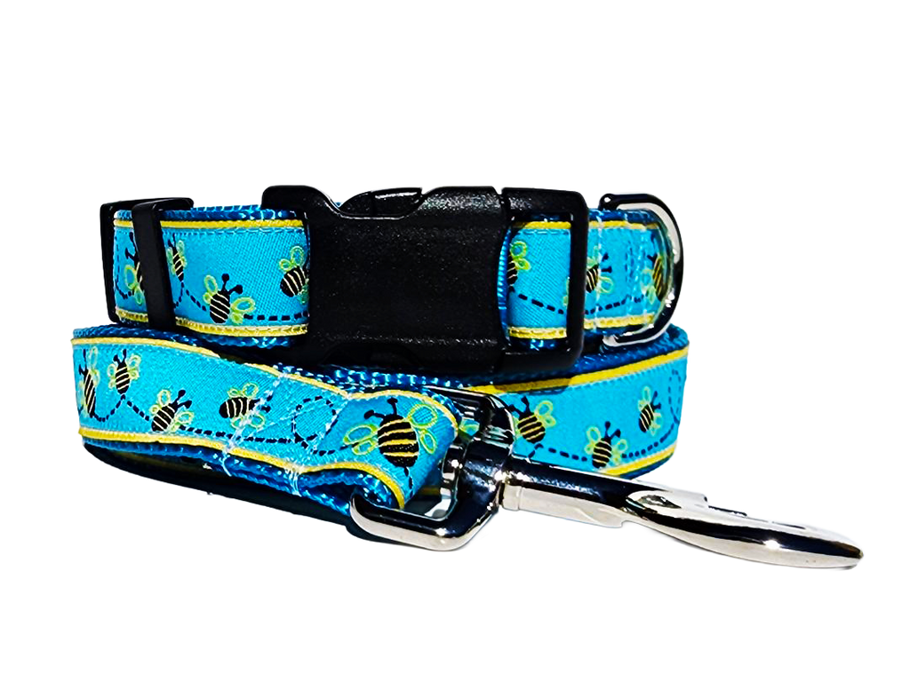 1" Bee Dog Collar, Martingale, or Leash image 1