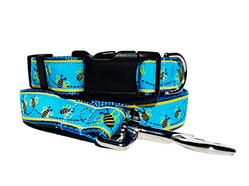1" Bee Dog Collar, Martingale, or Leash image 1
