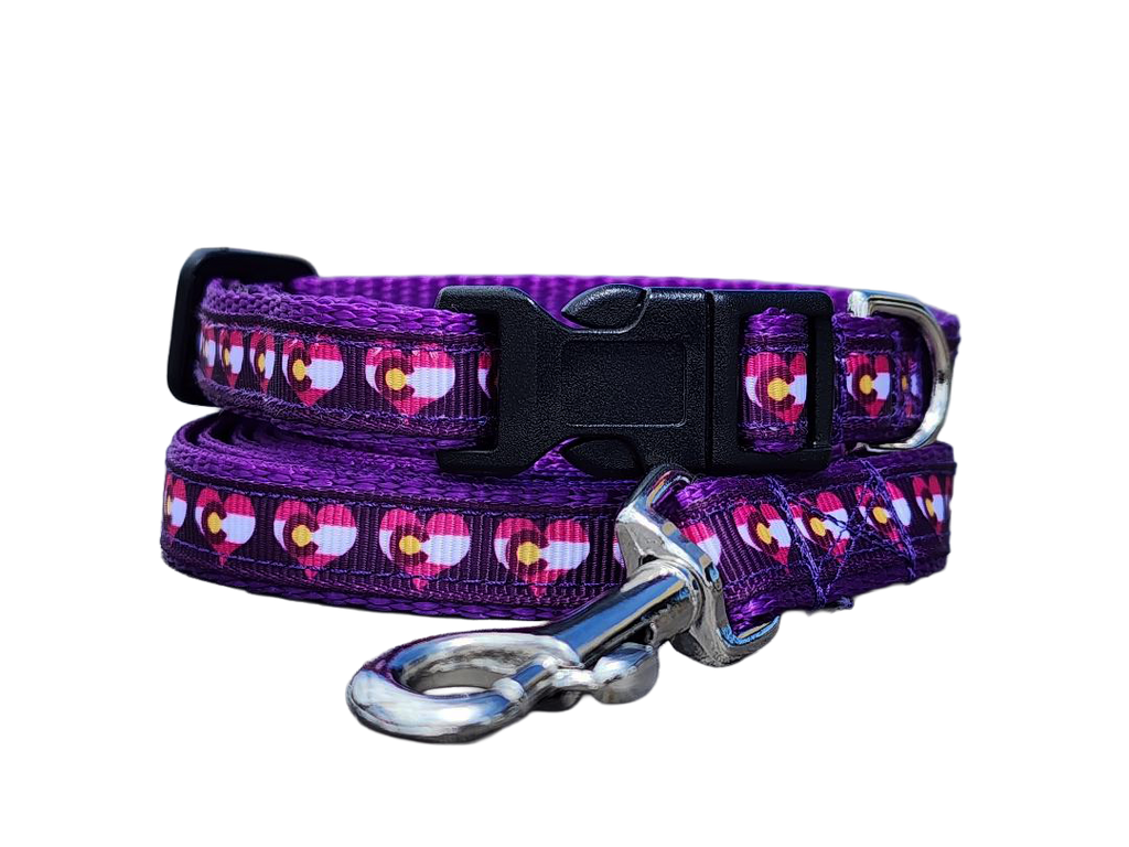 1/2" Purple or Pink Colorado Dog Collar, Leash, or Harness image 0