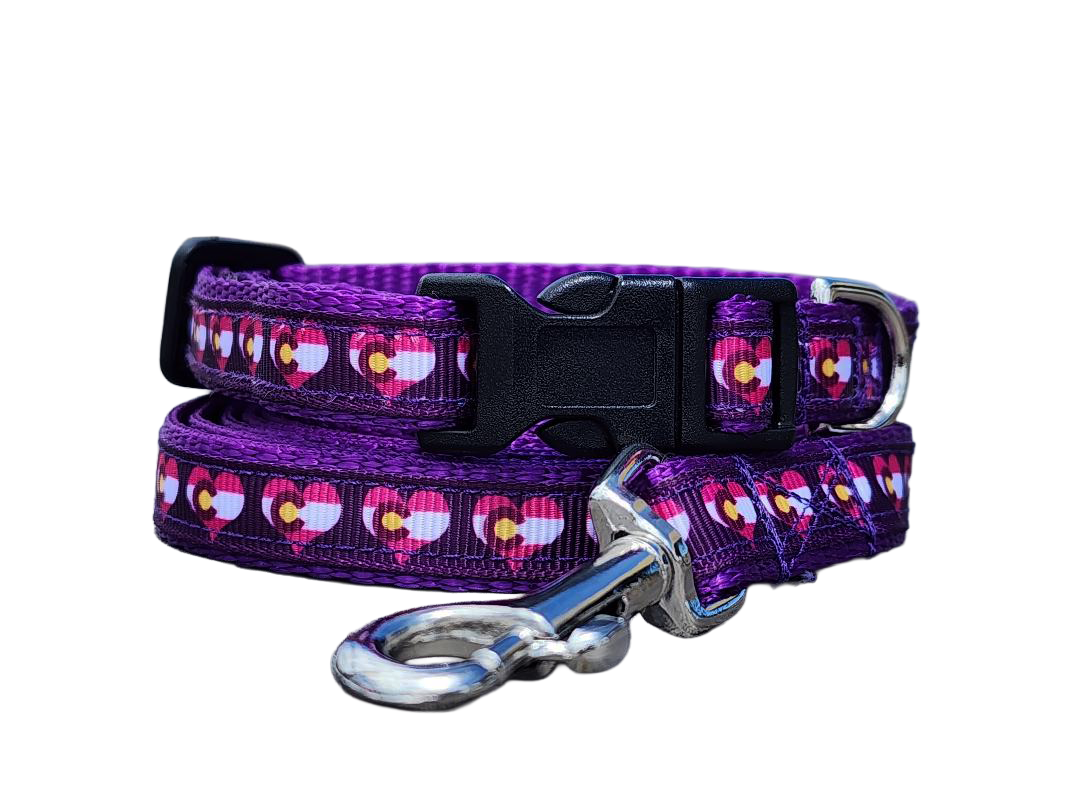 1/2" Purple or Pink Colorado Dog Collar, Leash, or Harness image 0