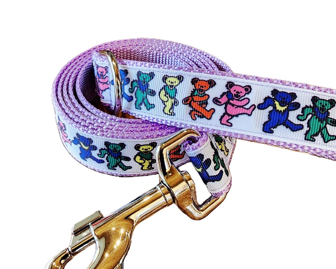 1" Purple Dancing Bears Dog Collar or Leash image 7