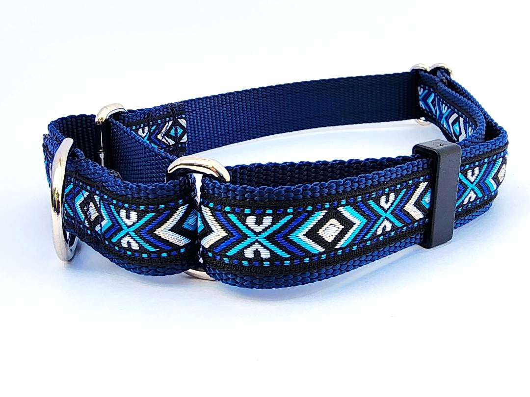 1" Blue Southwest Martingale Collar image 2