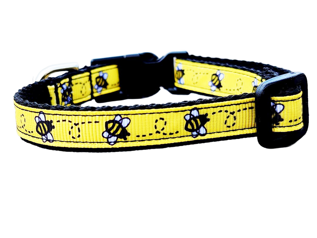 1/2" Black Bee Dog Collar or Leash