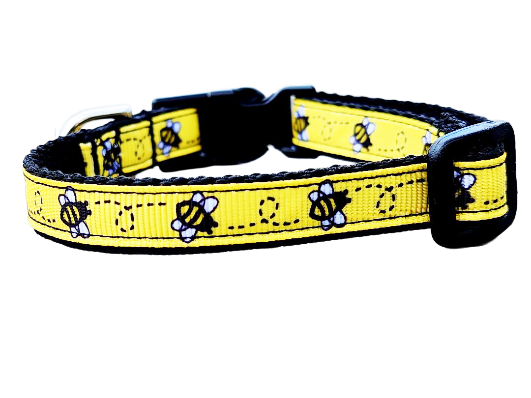 1/2" Black Bee Dog Collar or Leash
