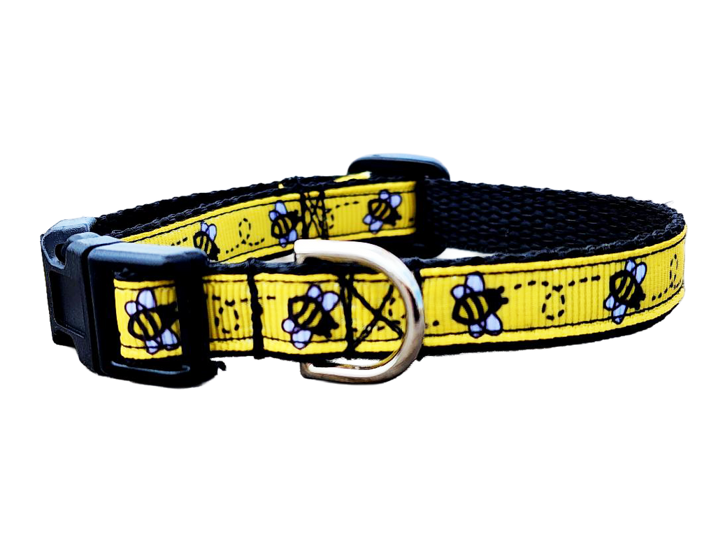 1/2" Black Bee Dog Collar or Leash