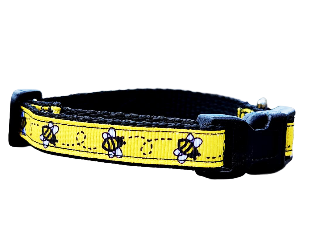 1/2" Black Bee Dog Collar or Leash