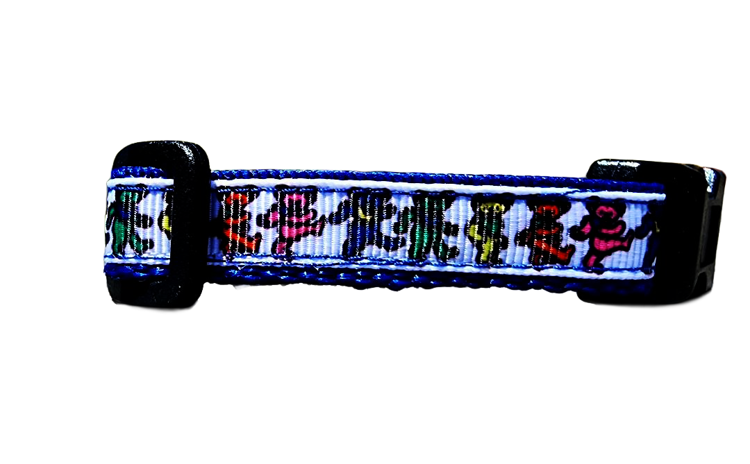 3/4" Blue Dancing Bears Collar or Leash