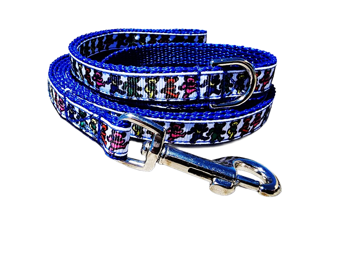 1/2" Blue Dancing Bears Collar or Leash