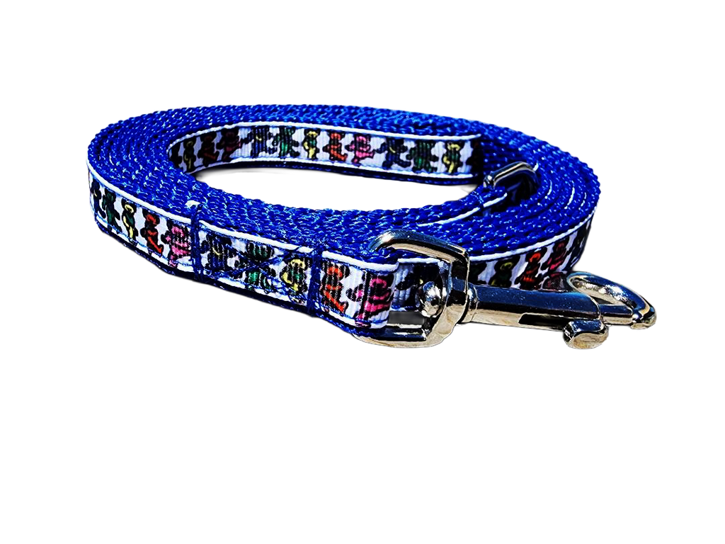 1/2" Blue Dancing Bears Collar or Leash