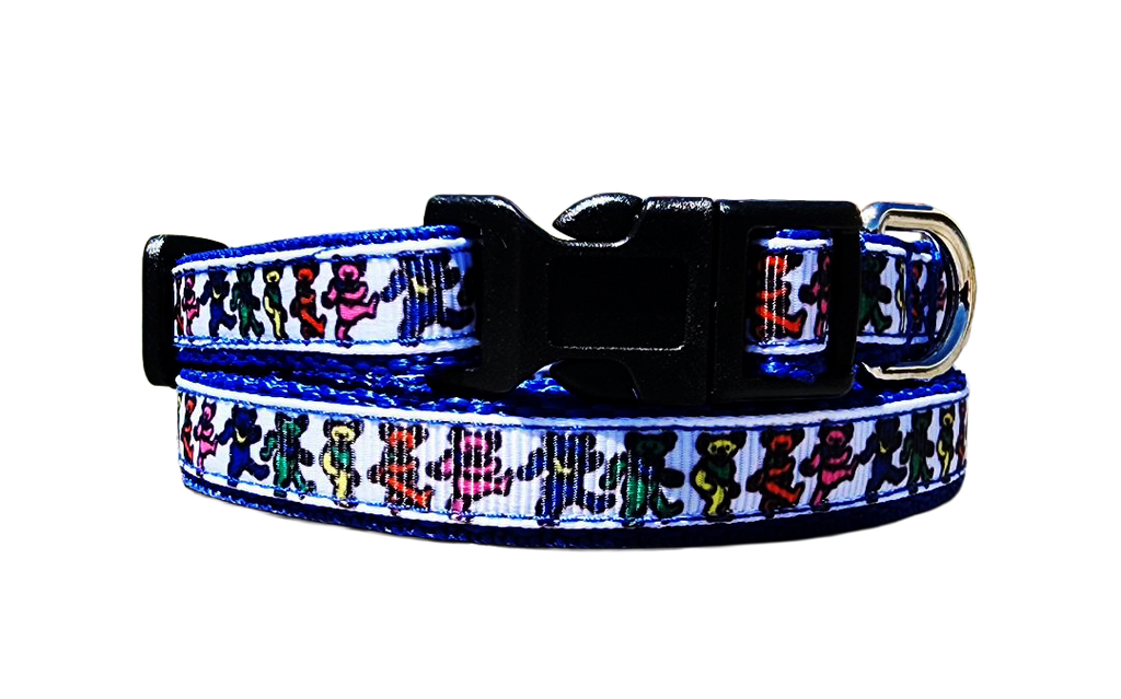 1/2" Blue Dancing Bears Collar or Leash