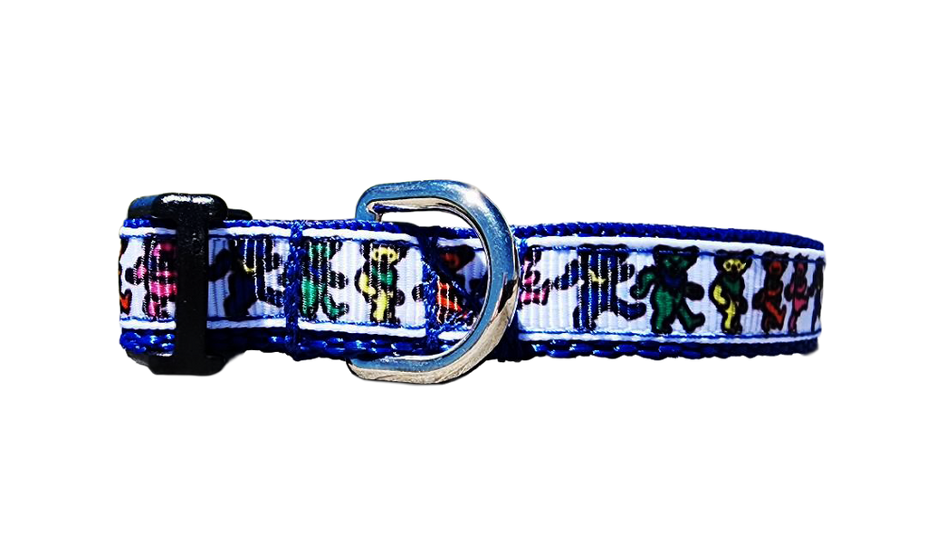 1/2" Blue Dancing Bears Collar or Leash