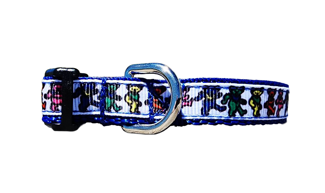 1/2" Blue Dancing Bears Collar or Leash