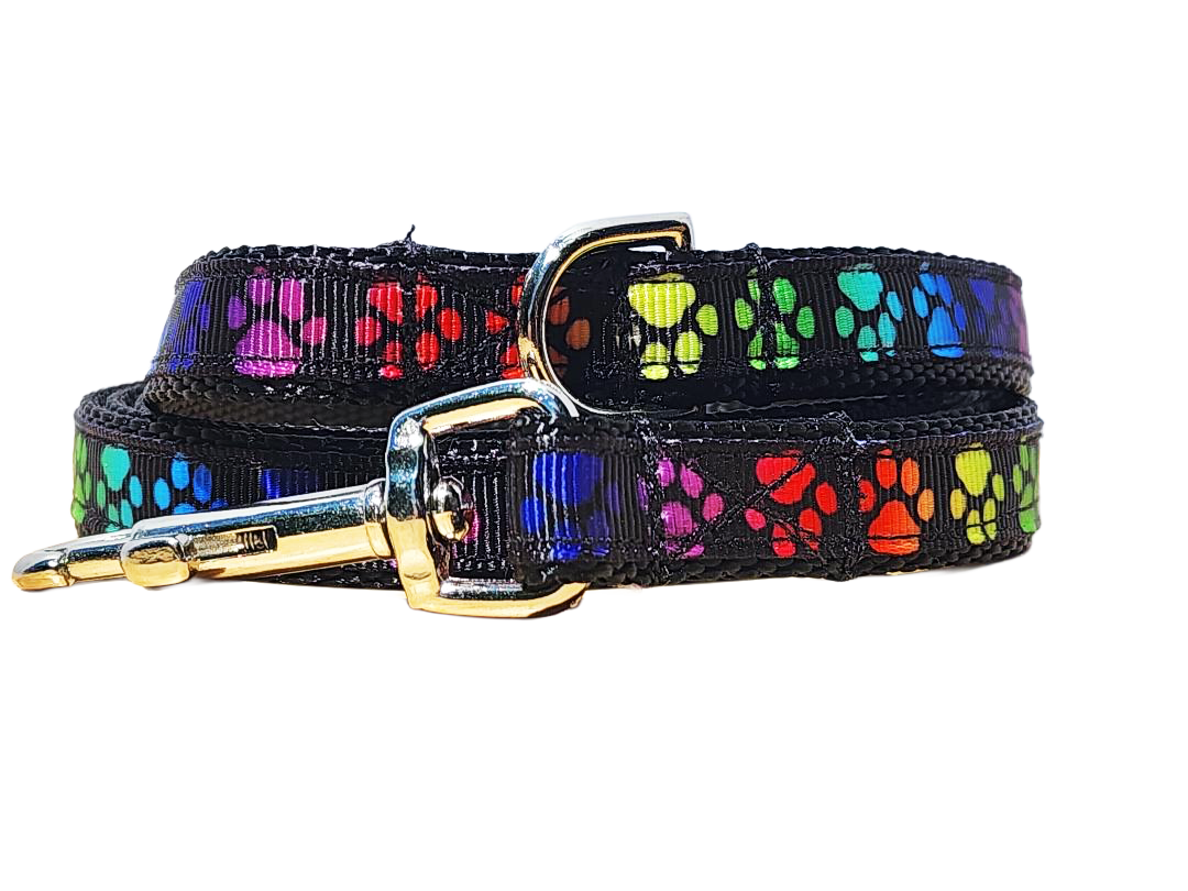 1/2" Paw Print Dog Collar or Leash