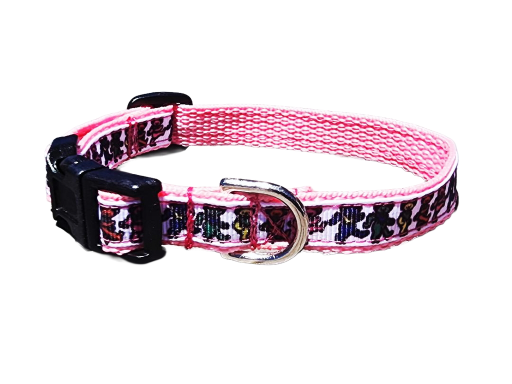 1/2" Pink Dancing Bears Dog Collar or Leash