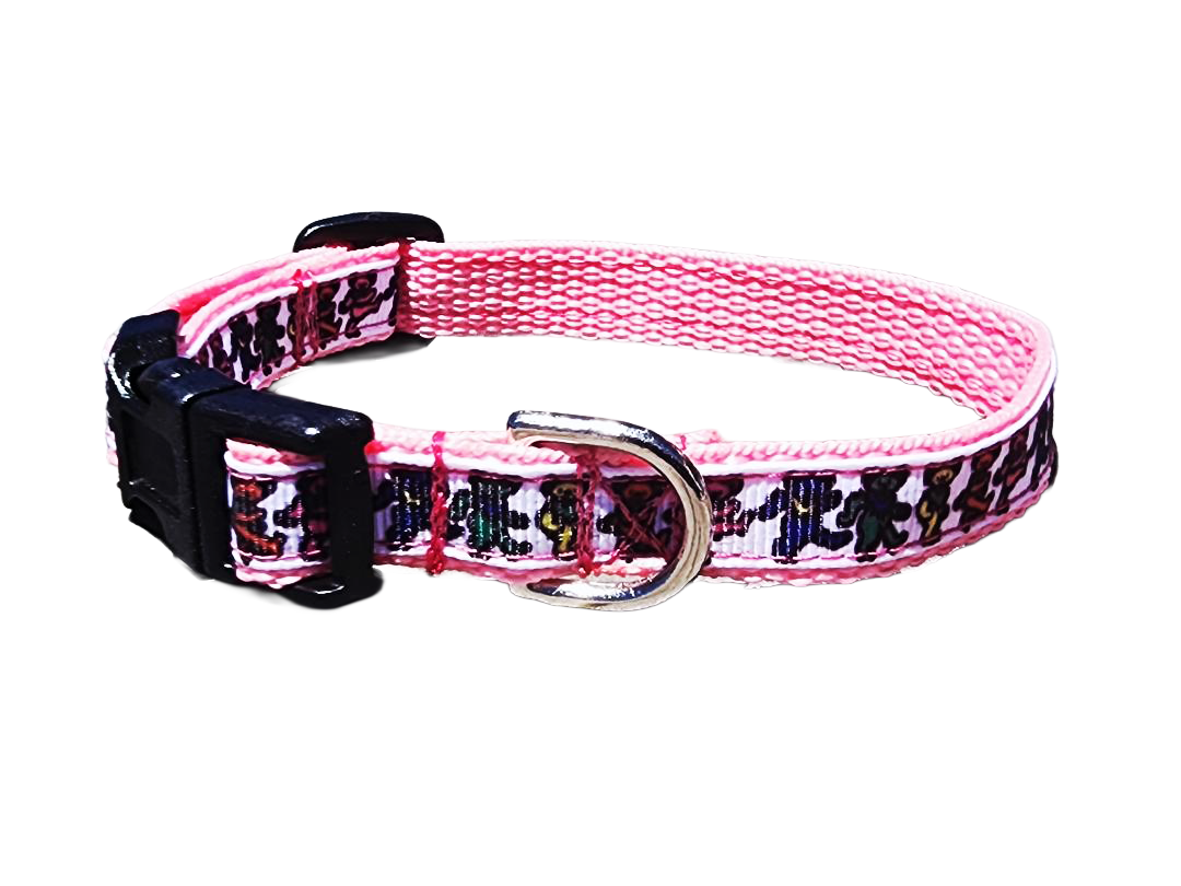 1/2" Pink Dancing Bears Dog Collar or Leash