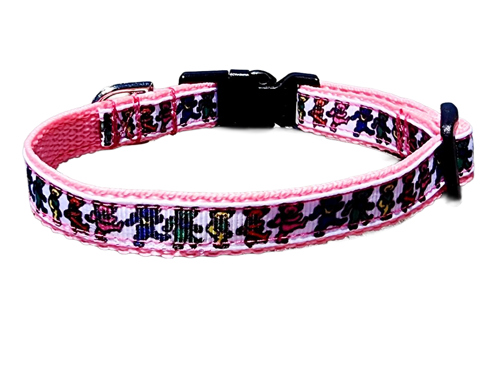 1/2" Pink Dancing Bears Dog Collar or Leash