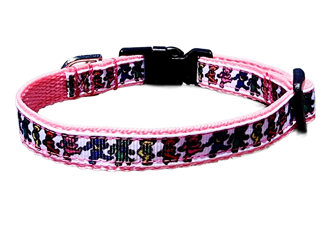 1/2" Pink Dancing Bears Dog Collar or Leash