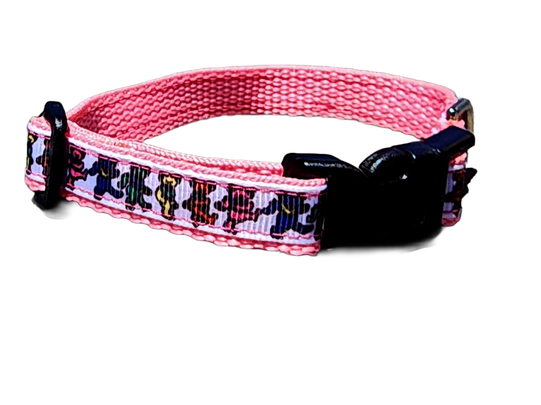 1/2" Pink Dancing Bears Dog Collar or Leash