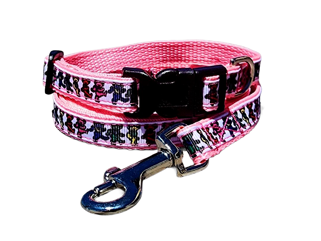 1/2" Pink Dancing Bears Dog Collar or Leash