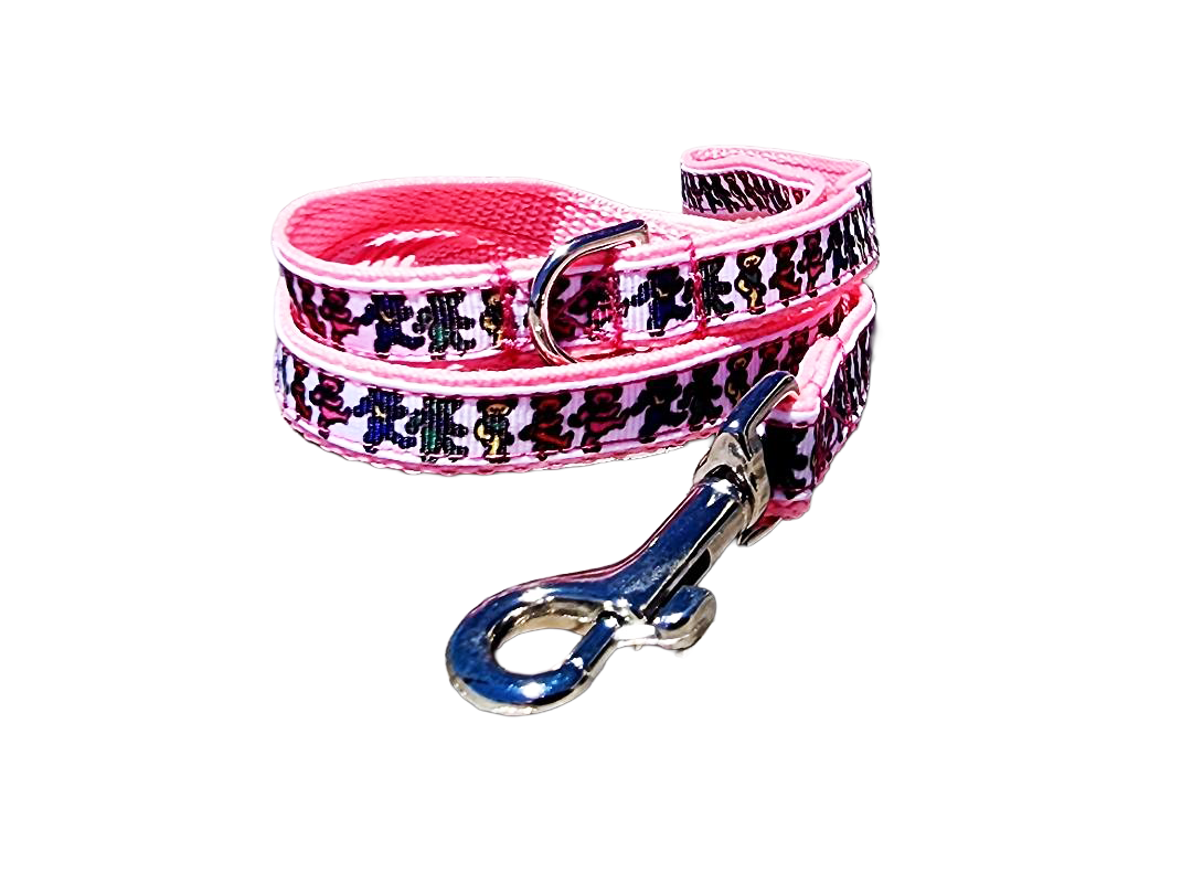 1/2" Pink Dancing Bears Dog Collar or Leash