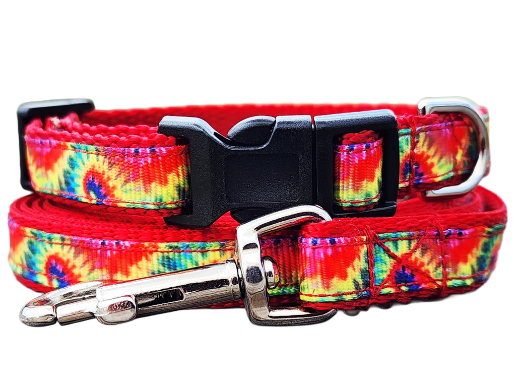 1/2" Tie Dye Dog Collar or Leash
