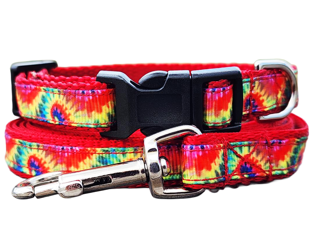 1/2" Tie Dye Dog Collar or Leash